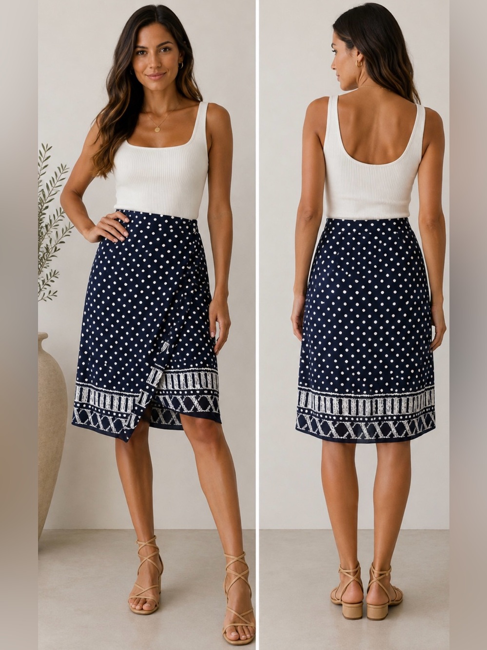 Norton Mcnaughton, women’s blue printed skirt, Sz 10P